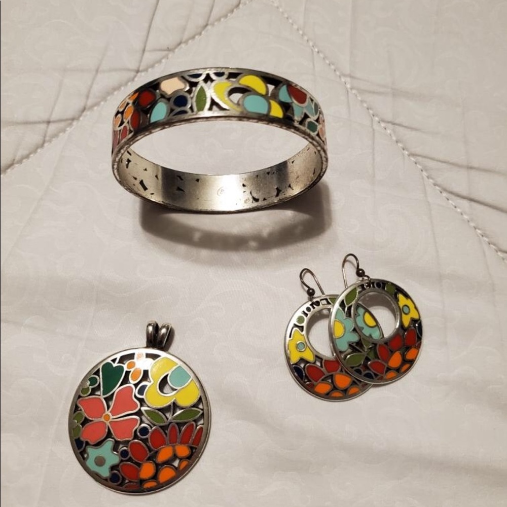 Bracelet, pendant for necklace, earrings